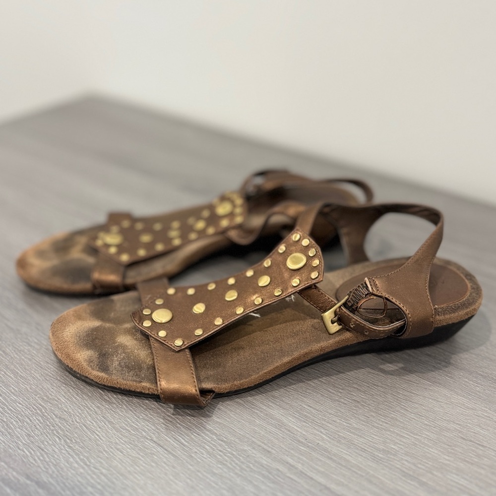 Aerosoles Brown Women’s Leather Upper Sandals (8)